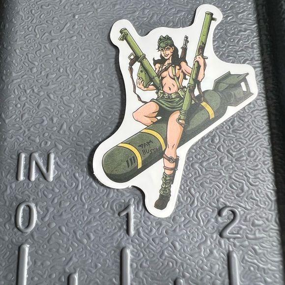 RIDE O DIE Sexy Pinup Gorgeous Sticker Retro Vintage BomberGirl Ace Pilot - Picture 3 of 4
